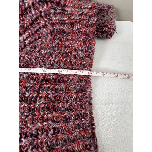 Esprit Womens XS Marled Chunky Knit Sweater Y2K 90s Retro Vibes Red Purple Cozy - Picture 5 of 5